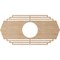 Ekena Millwork Chrysler Wood Fretwork Pierced Ceiling Medallion, Alder, 24"W x 12"H x 6 1/4"ID x 3/8"T CMWP24X12X0375CSAL - alternate 5